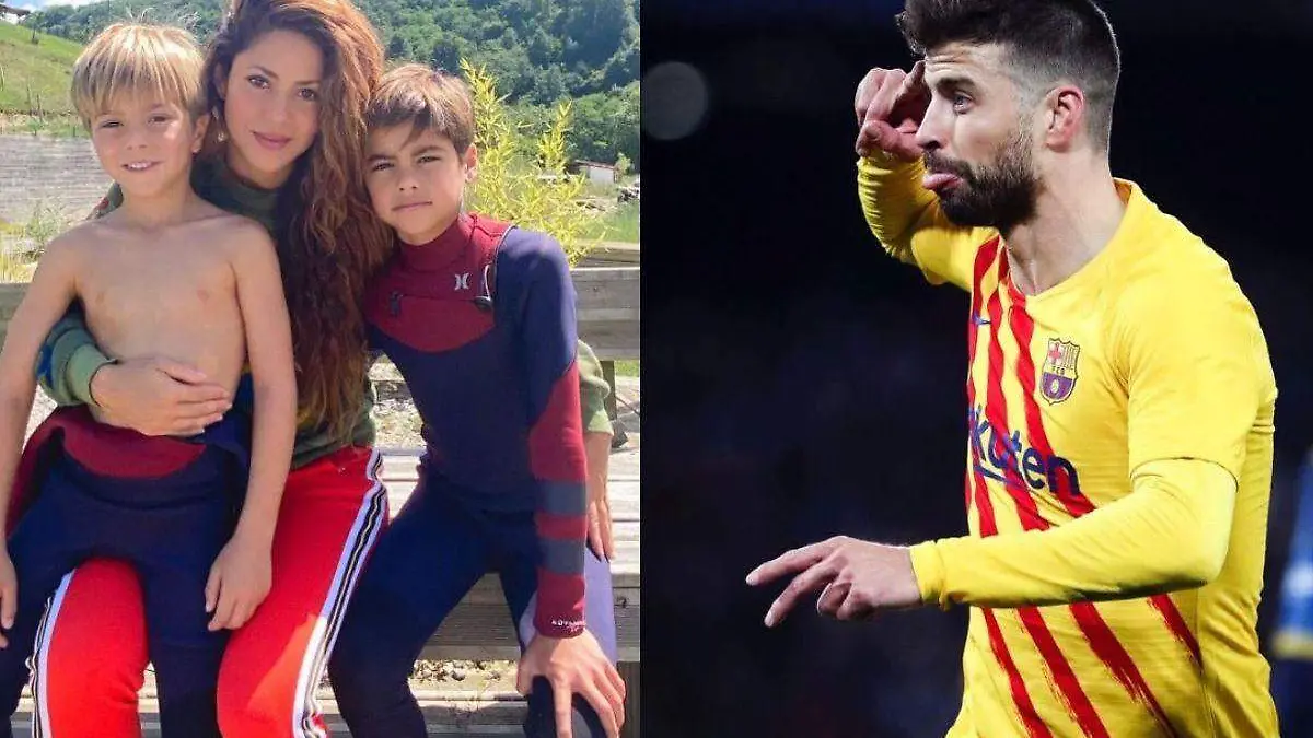 Shakira con sus hijos_Pique